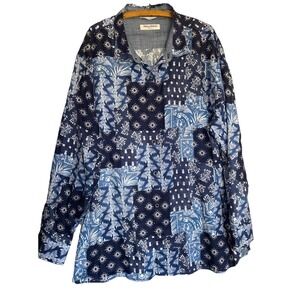 Tommy‎ Bahama Tortola Long Sleeve Shirt Mens 3XL Hawaiian Button Up Beach Resort